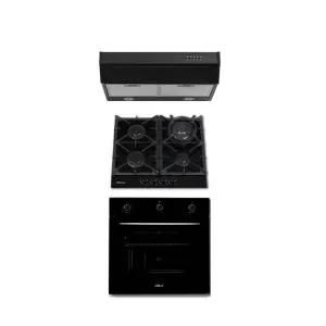 COMBO D - DRIJA - 60CM / 24” - VIDRIO(Estufa, Horno y Extractor).