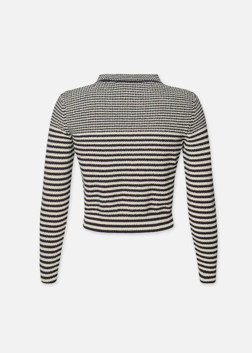 Compact Stripe Cardi (Navy Multi)