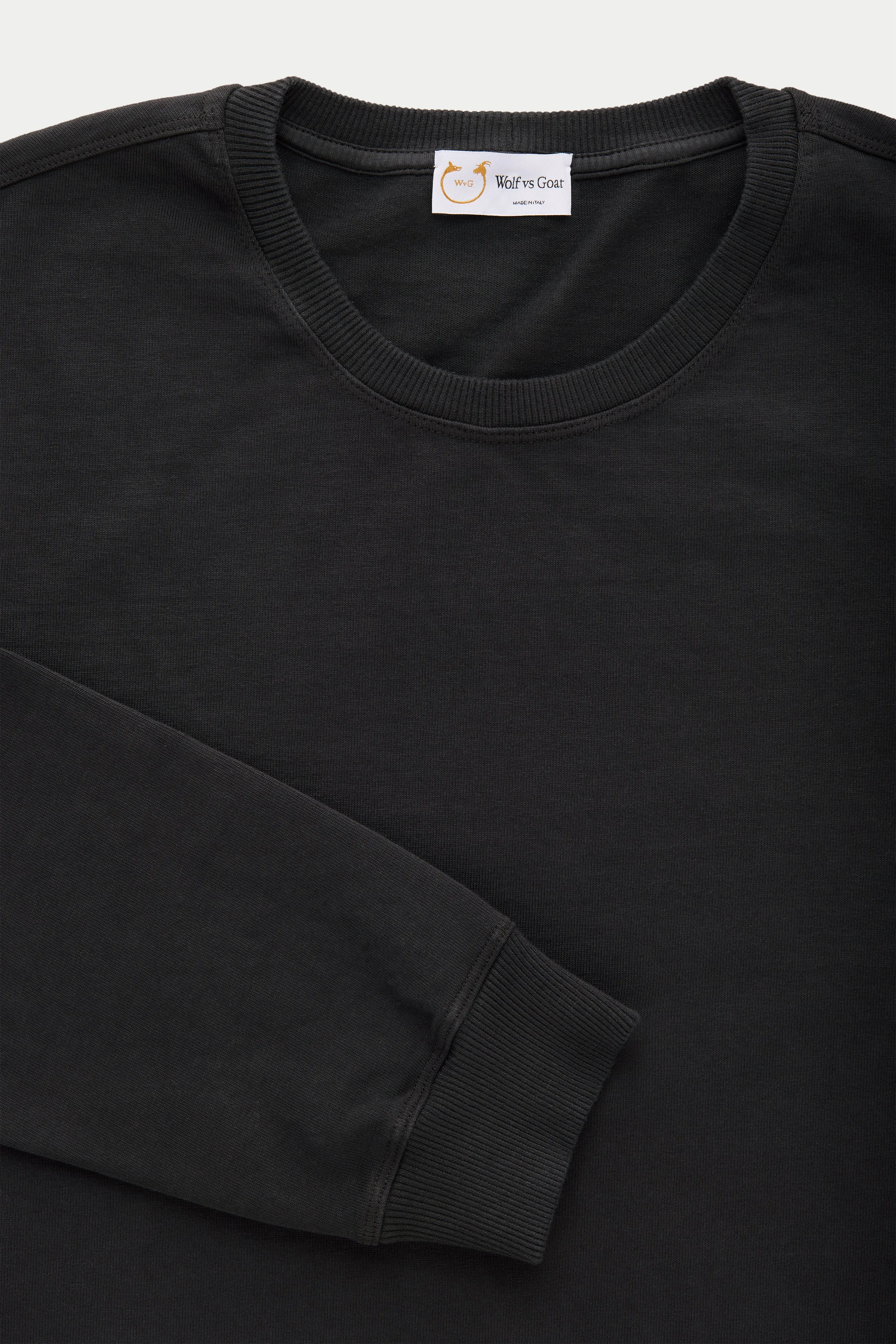Cotton Long Sleeve Crewneck T-Shirt Fulvia 4 Color Option