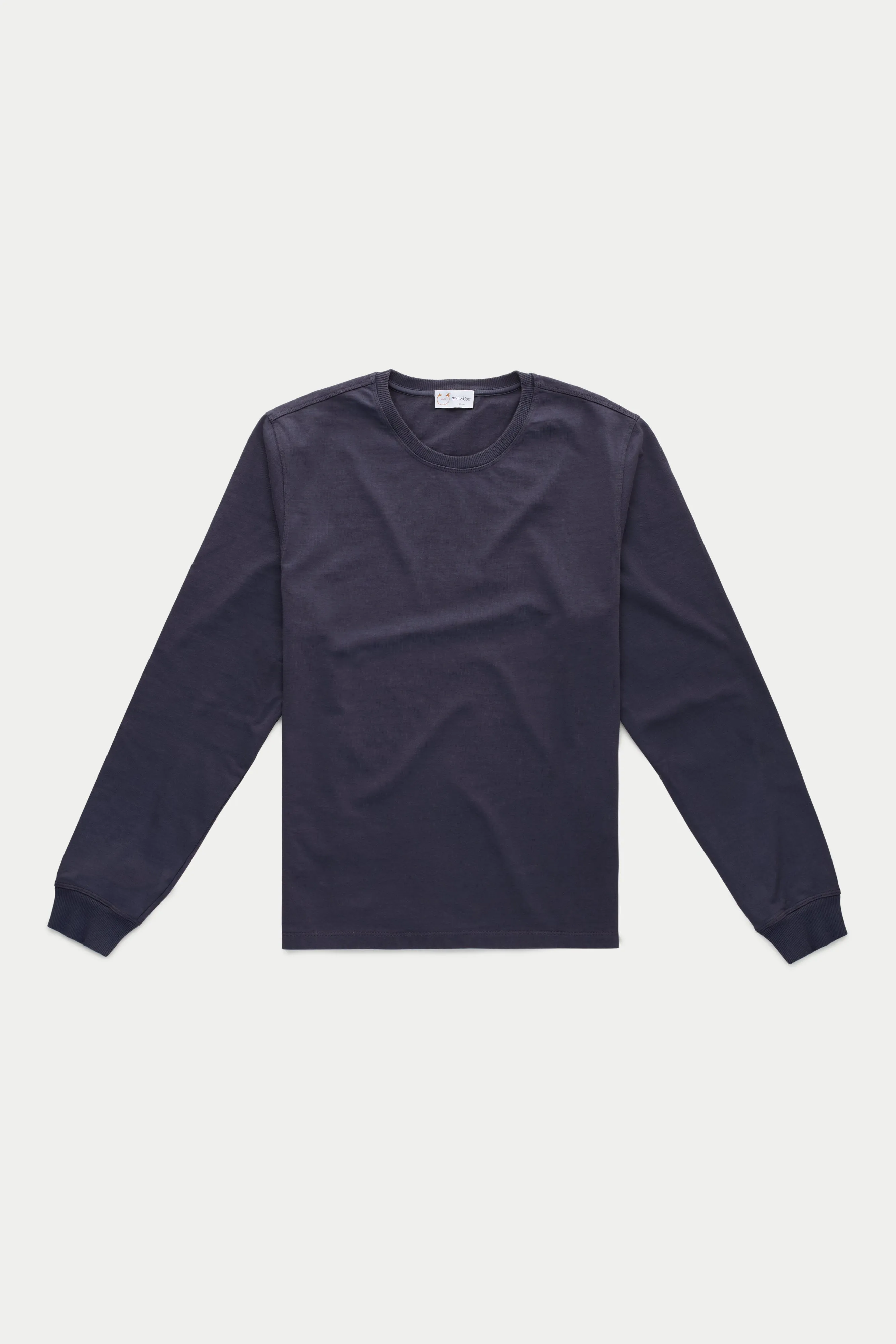 Cotton Long Sleeve Crewneck T-Shirt Fulvia 4 Color Option