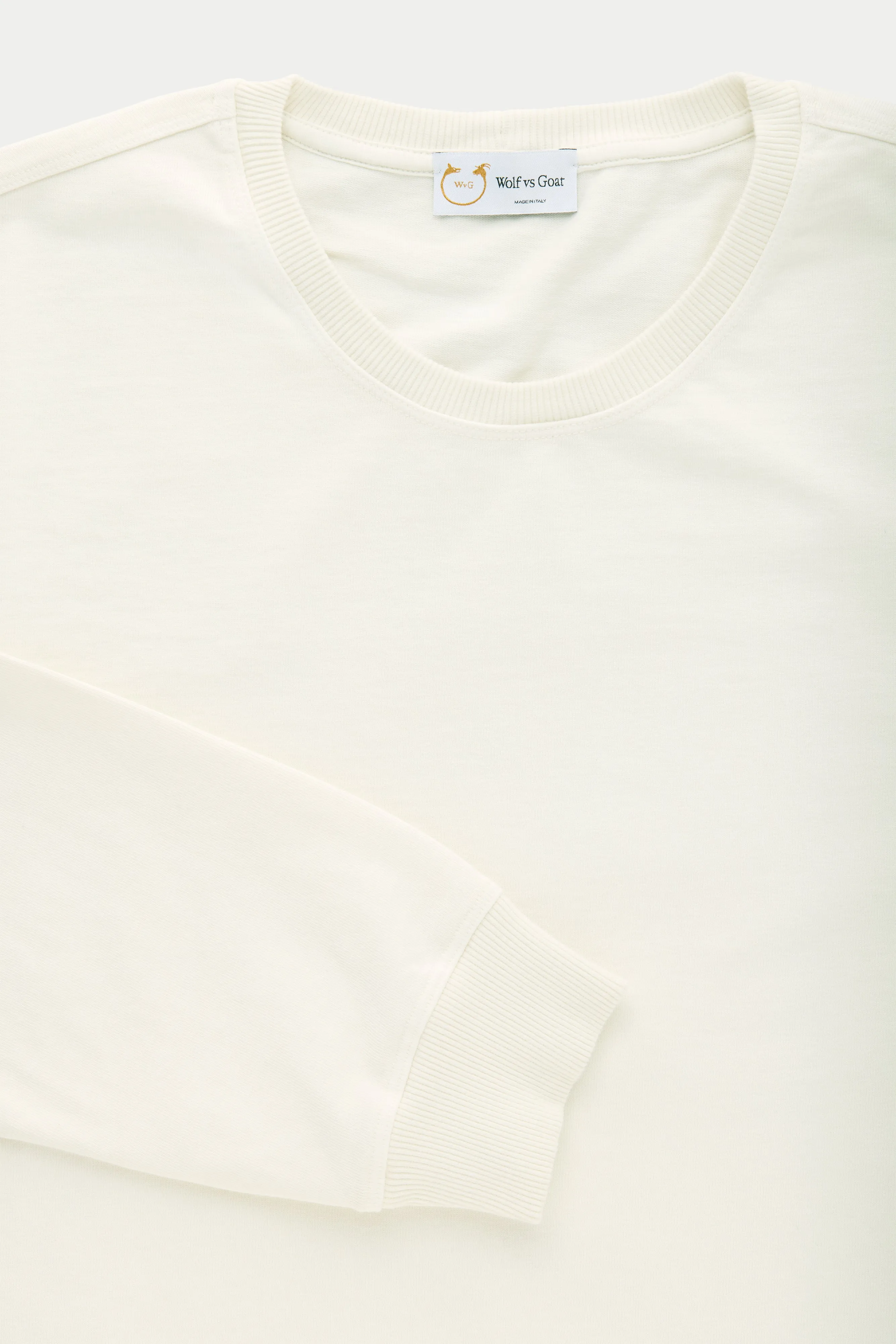 Cotton Long Sleeve Crewneck T-Shirt Fulvia 4 Color Option