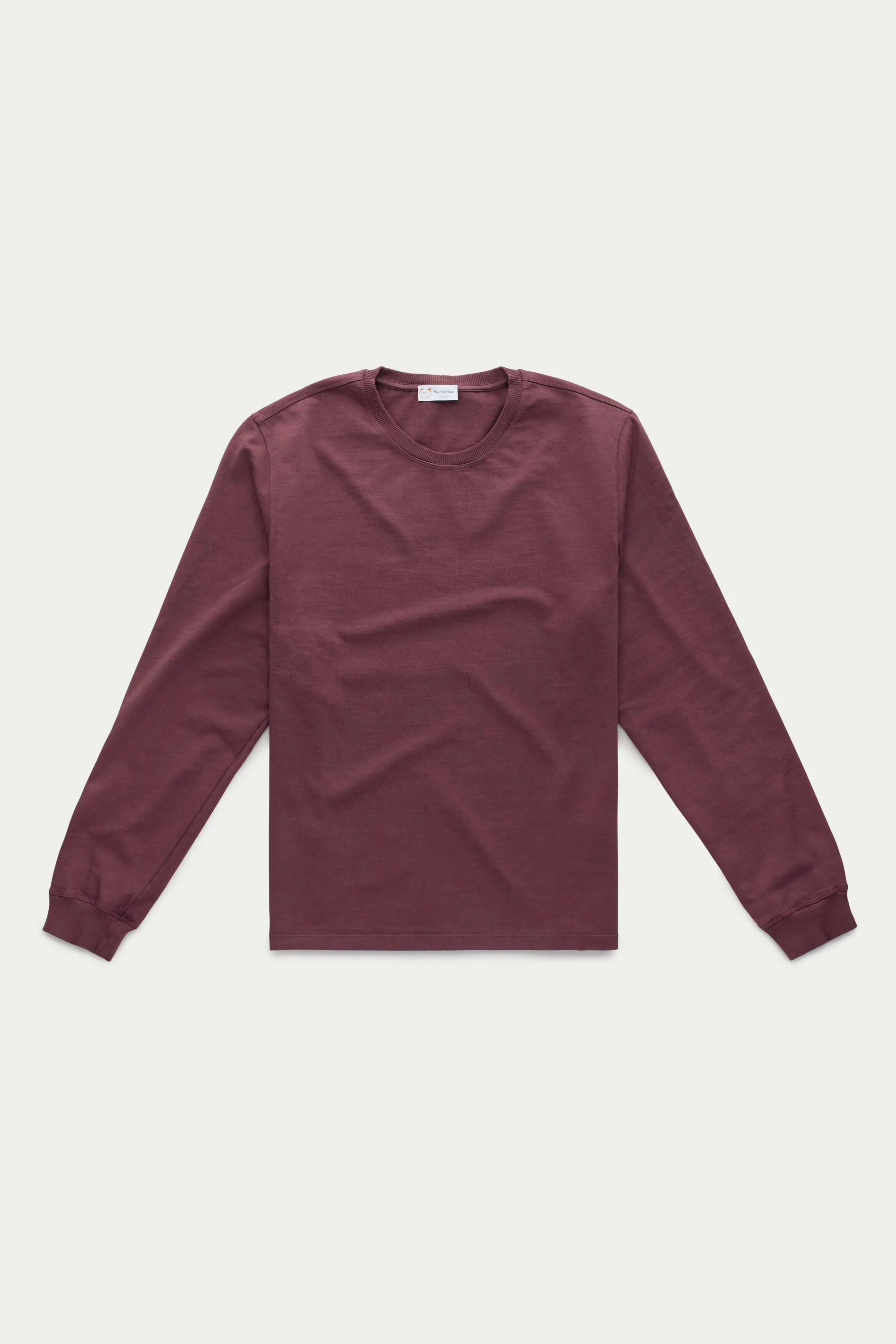 Cotton Long Sleeve Crewneck T-Shirt Fulvia 4 Color Option