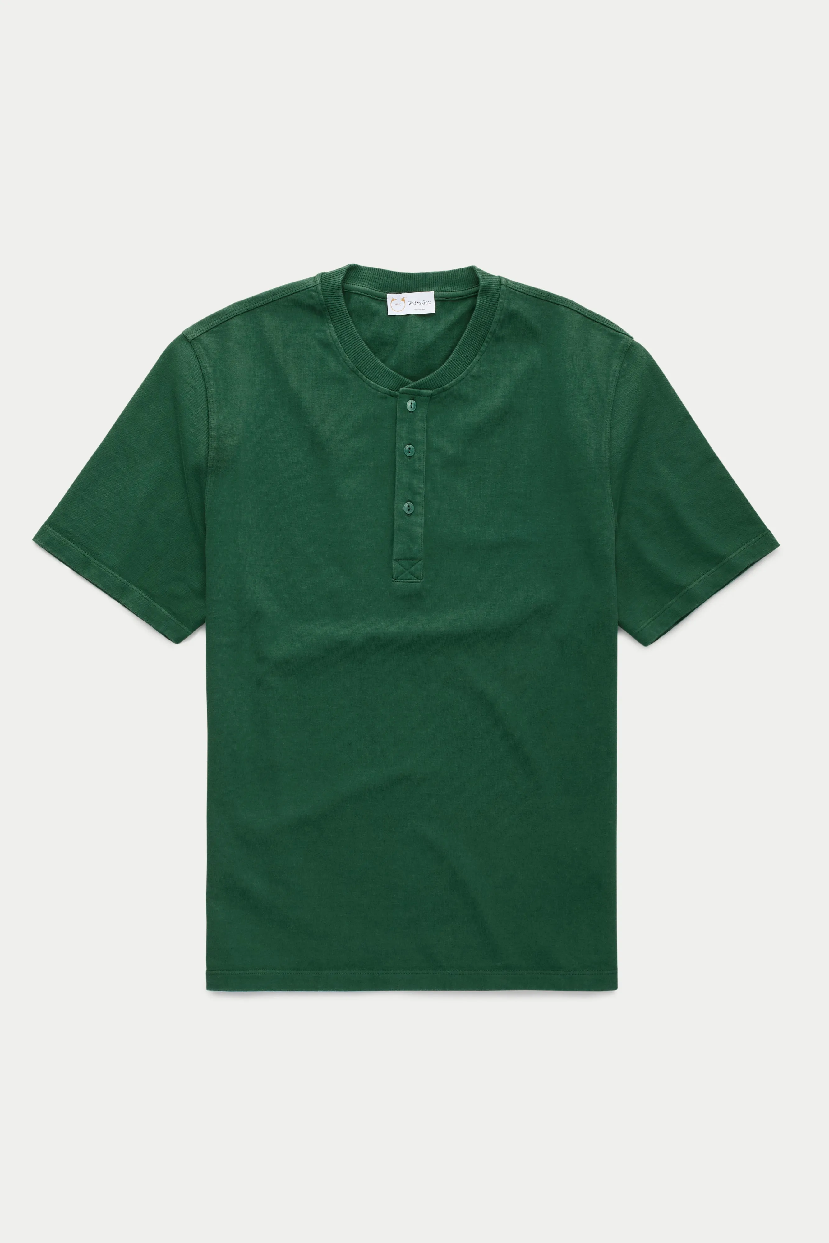 Cotton Short Sleeve Henley Fulvia 4 Color Option