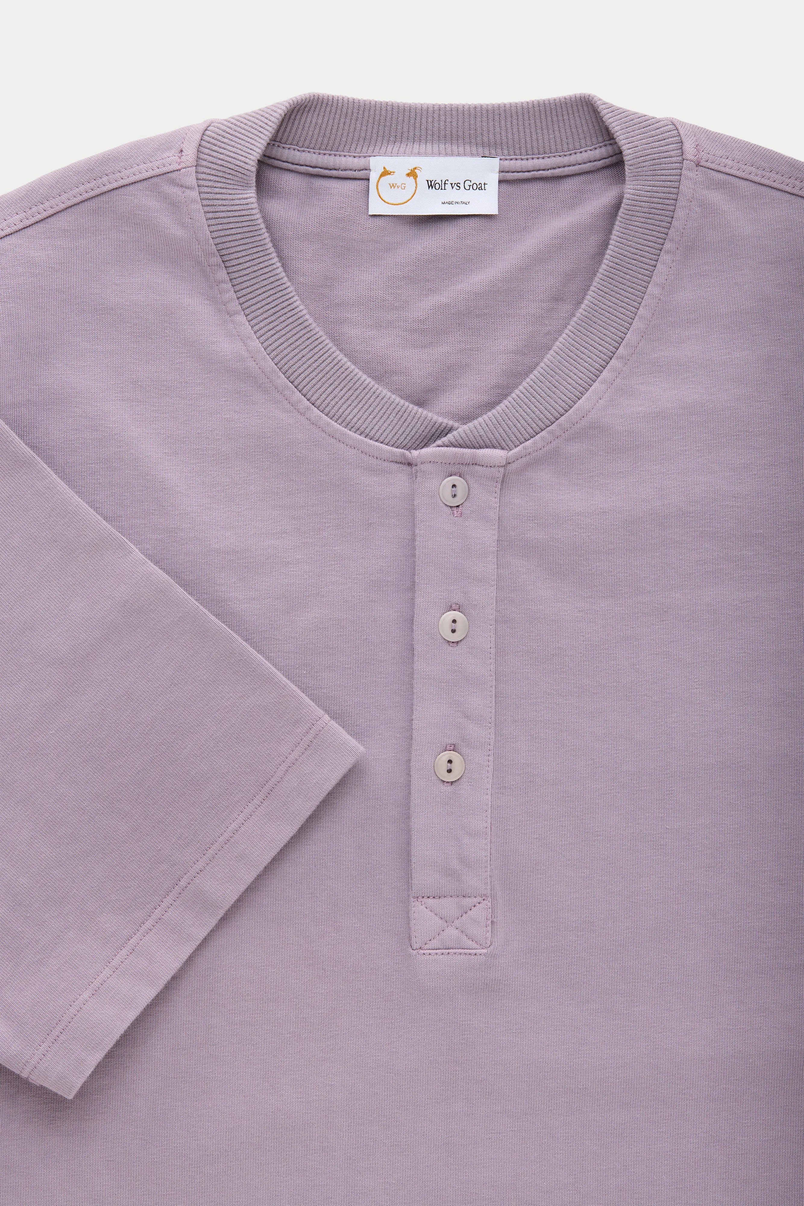Cotton Short Sleeve Henley Fulvia 4 Color Option