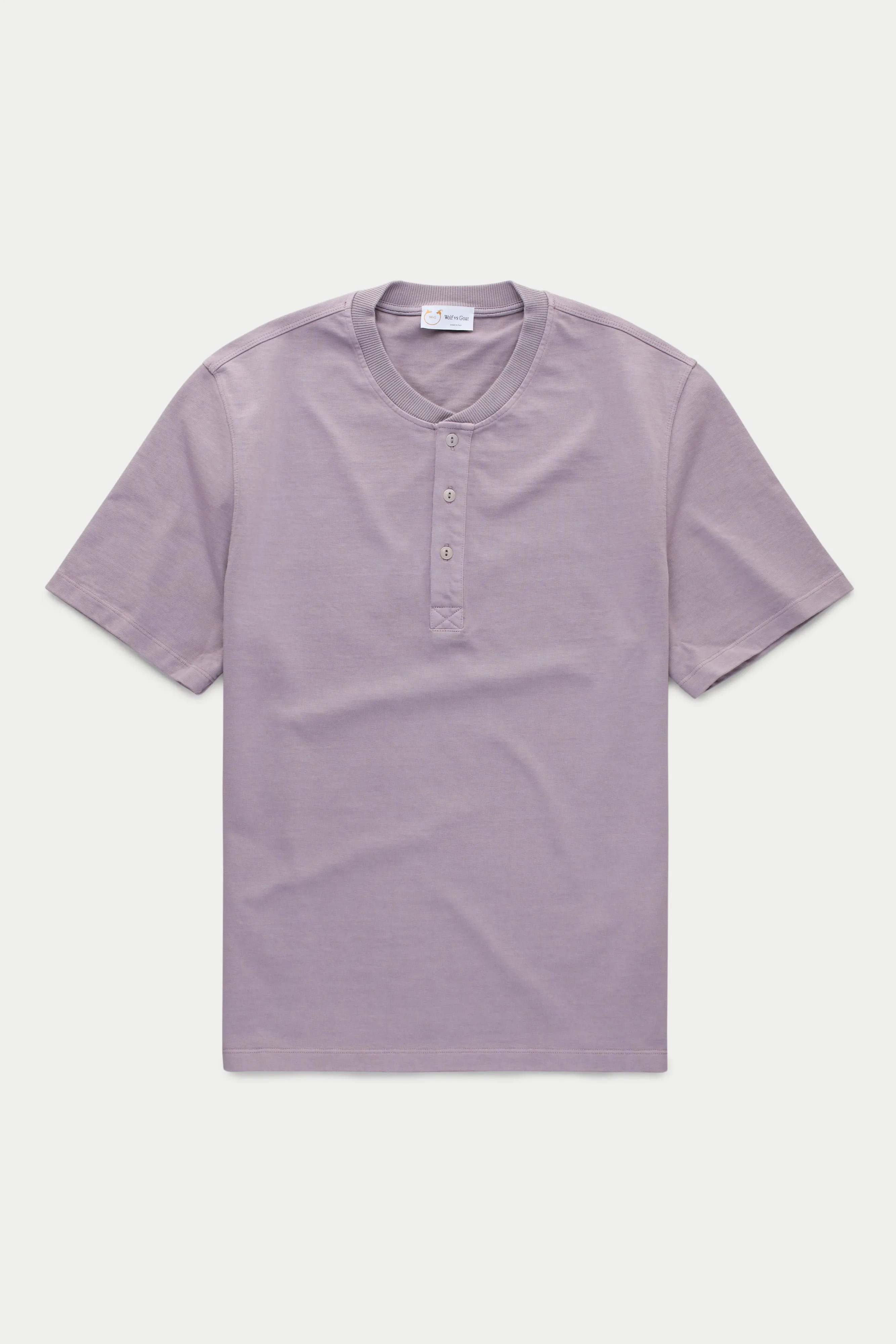 Cotton Short Sleeve Henley Fulvia 4 Color Option