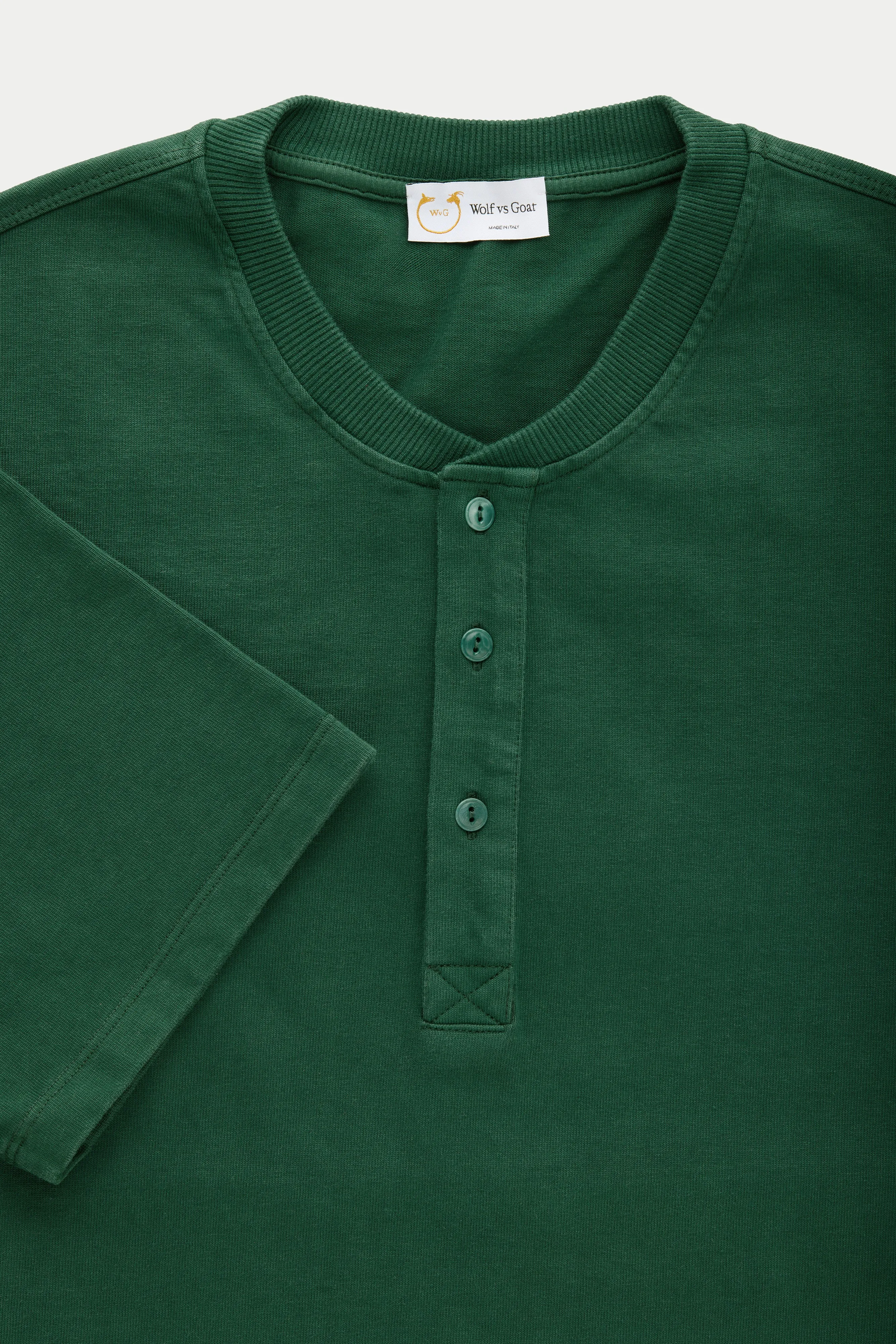 Cotton Short Sleeve Henley Fulvia 4 Color Option