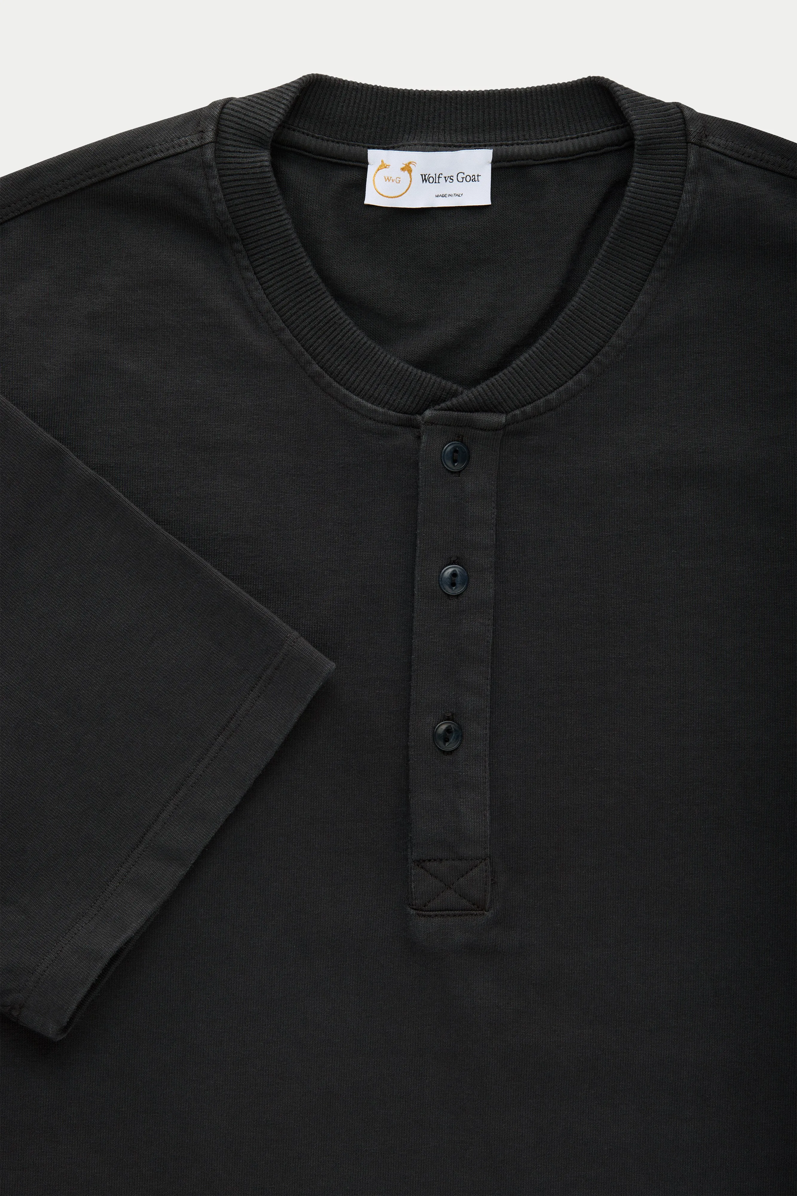 Cotton Short Sleeve Henley Fulvia 4 Color Option