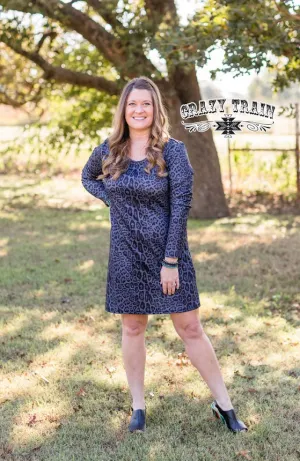 Crazy Train Outlaw Black Leopard Dress
