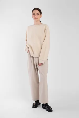 Cream Brushed Terry Sweatshirt