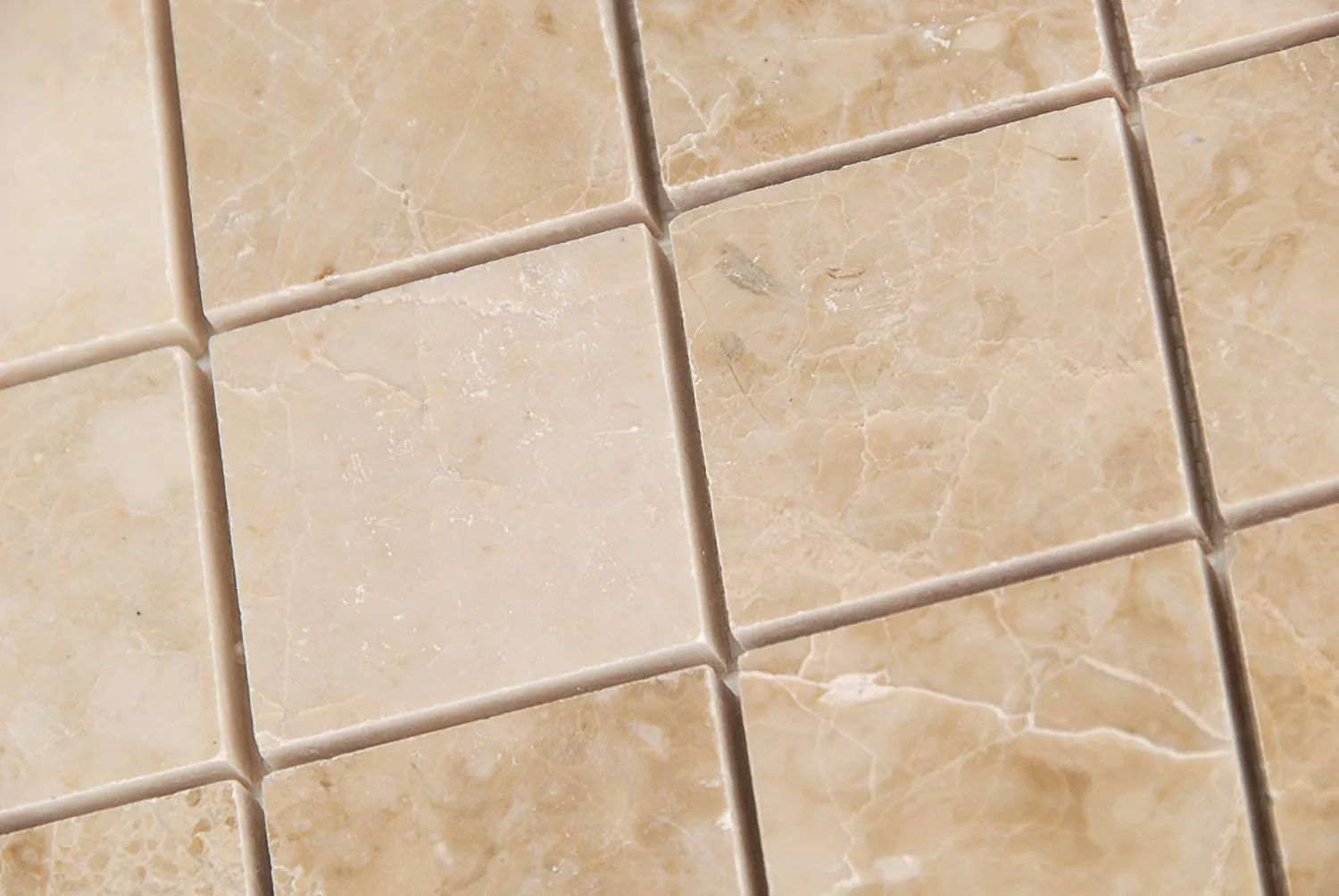Crema Cappuccino Marble 2 X 2 Polished Mosaic Tiles - Premium Quality (SAMPLE)