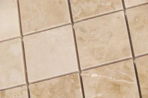 Crema Cappuccino Marble 2 X 2 Polished Mosaic Tiles - Premium Quality (SAMPLE)