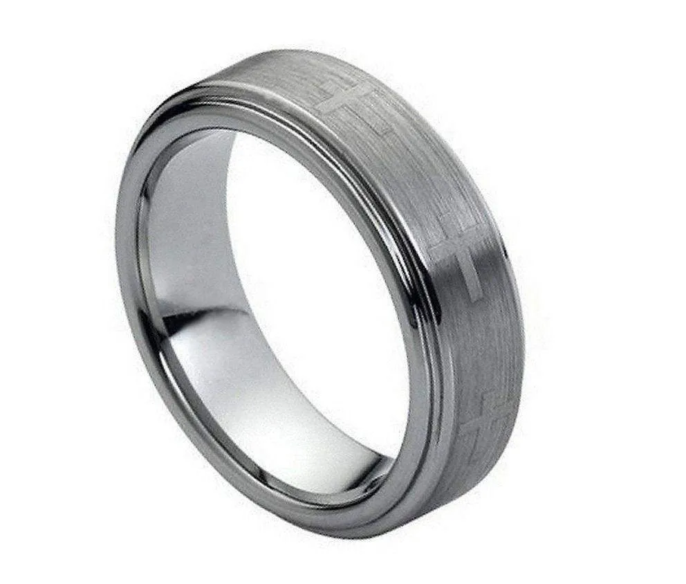 Cross Tungsten Band