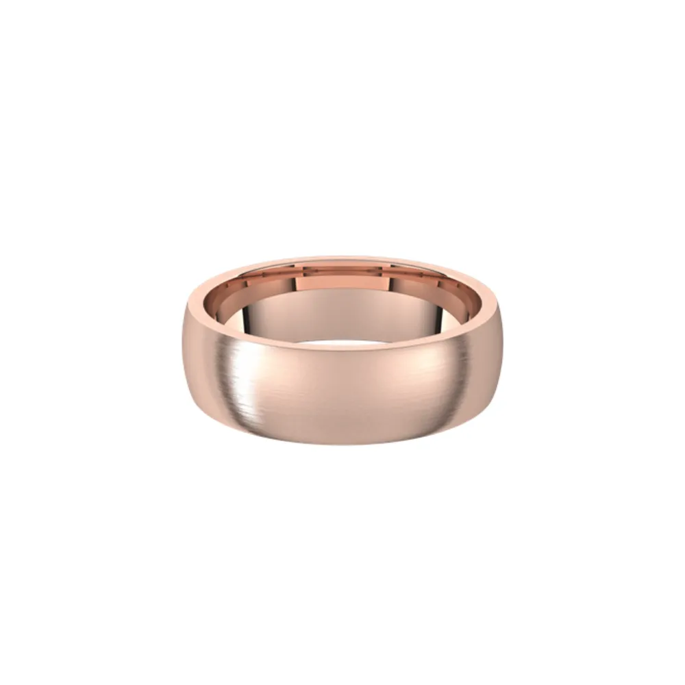 Custom Men's Rose Gold Brushed Band