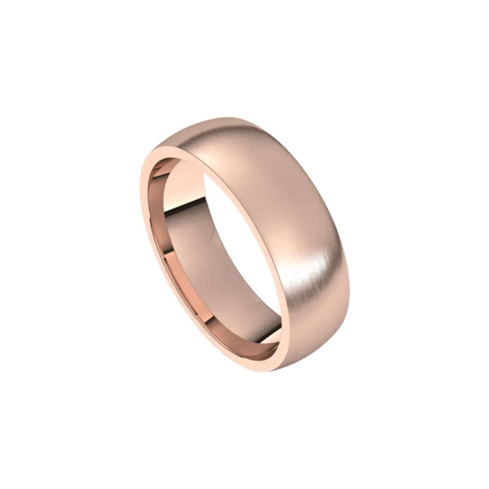 Custom Men's Rose Gold Brushed Band