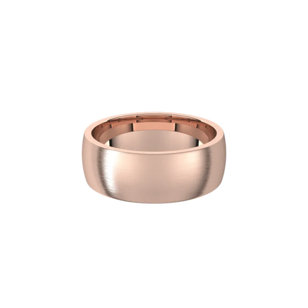 Custom Men's Rose Gold Brushed Band