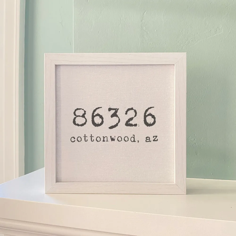 Customizable Zip Code - Framed Sign