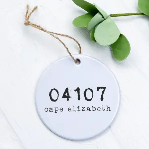 Customizable Zip Code - Ornament