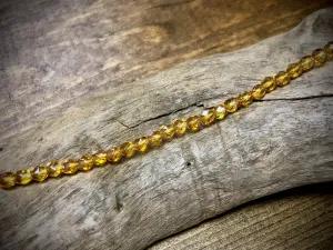 Czech Glass Fire Polished Bead Strand - Faceted Rounds - 5mm - 5”