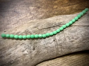 Czech Glass Fire Polished Bead Strand - Faceted Rounds - 5mm - 5”