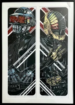 Daft Punk 'Guy & Thomas 2-Print Set' (Framed)