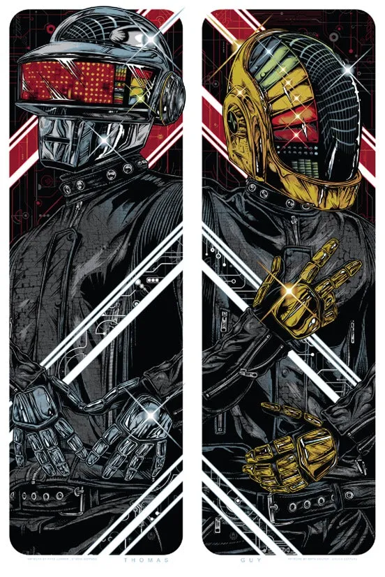 Daft Punk 'Guy & Thomas 2-Print Set' (Framed)