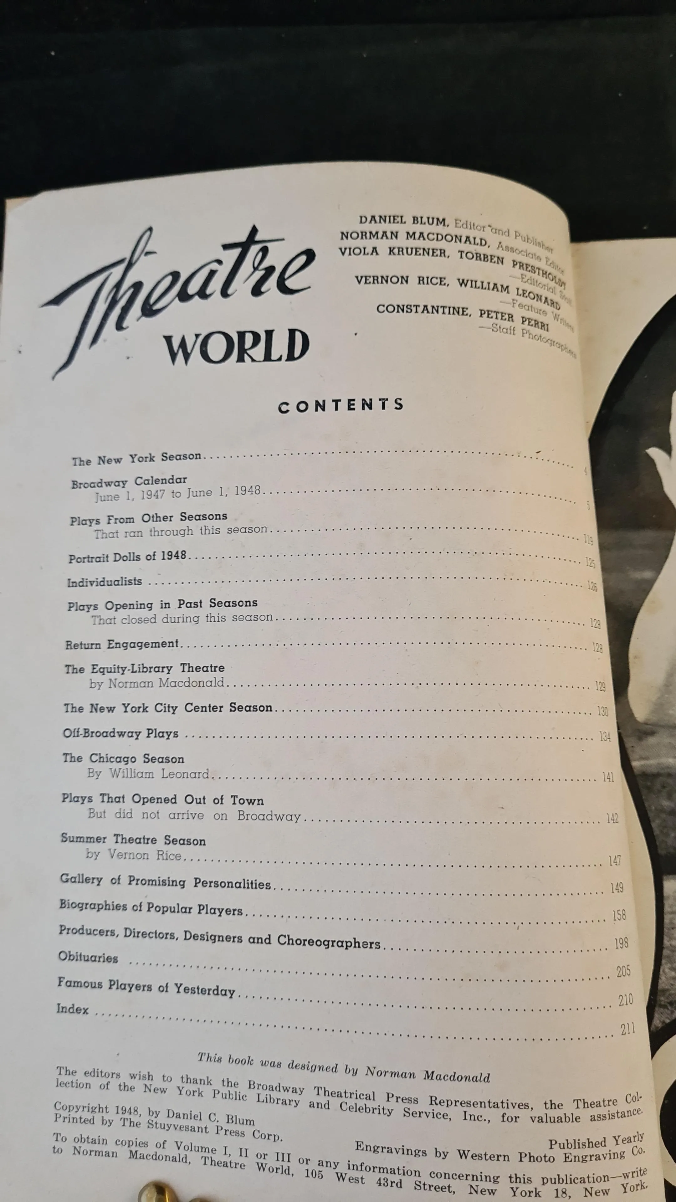 Daniel Blum - Theatre World Season 1947-48