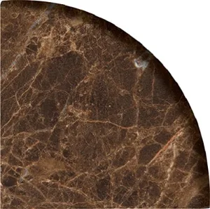 Dark Emperador Premium Spain Polished Marble Accessories 1 Piece (CORNER PIECE 9X9 INCH)