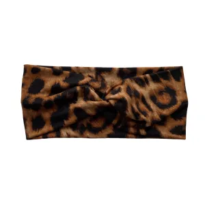 Dark Leopard Faux Knot Headband