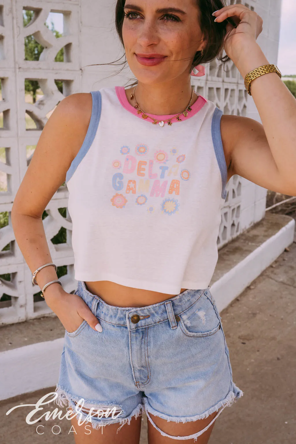 Delta Gamma Love Grows Here Bid Day Tank
