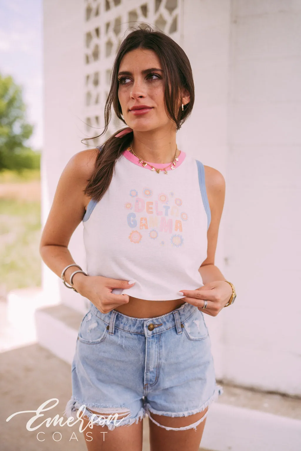 Delta Gamma Love Grows Here Bid Day Tank