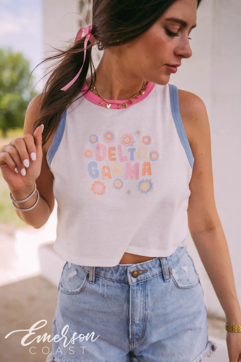 Delta Gamma Love Grows Here Bid Day Tank