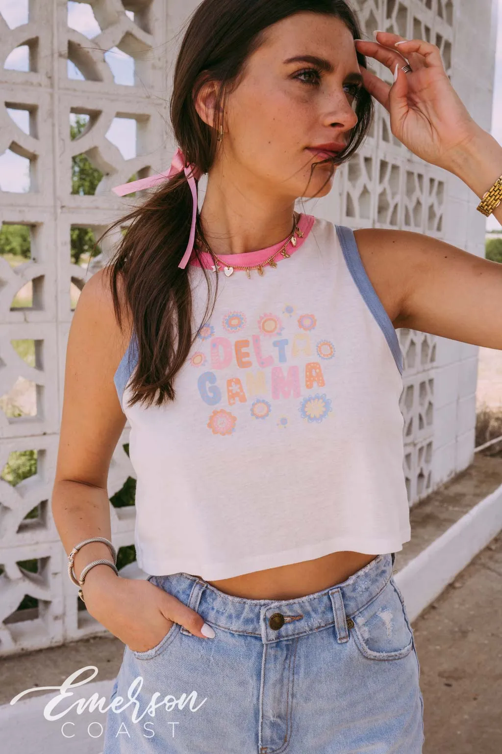 Delta Gamma Love Grows Here Bid Day Tank