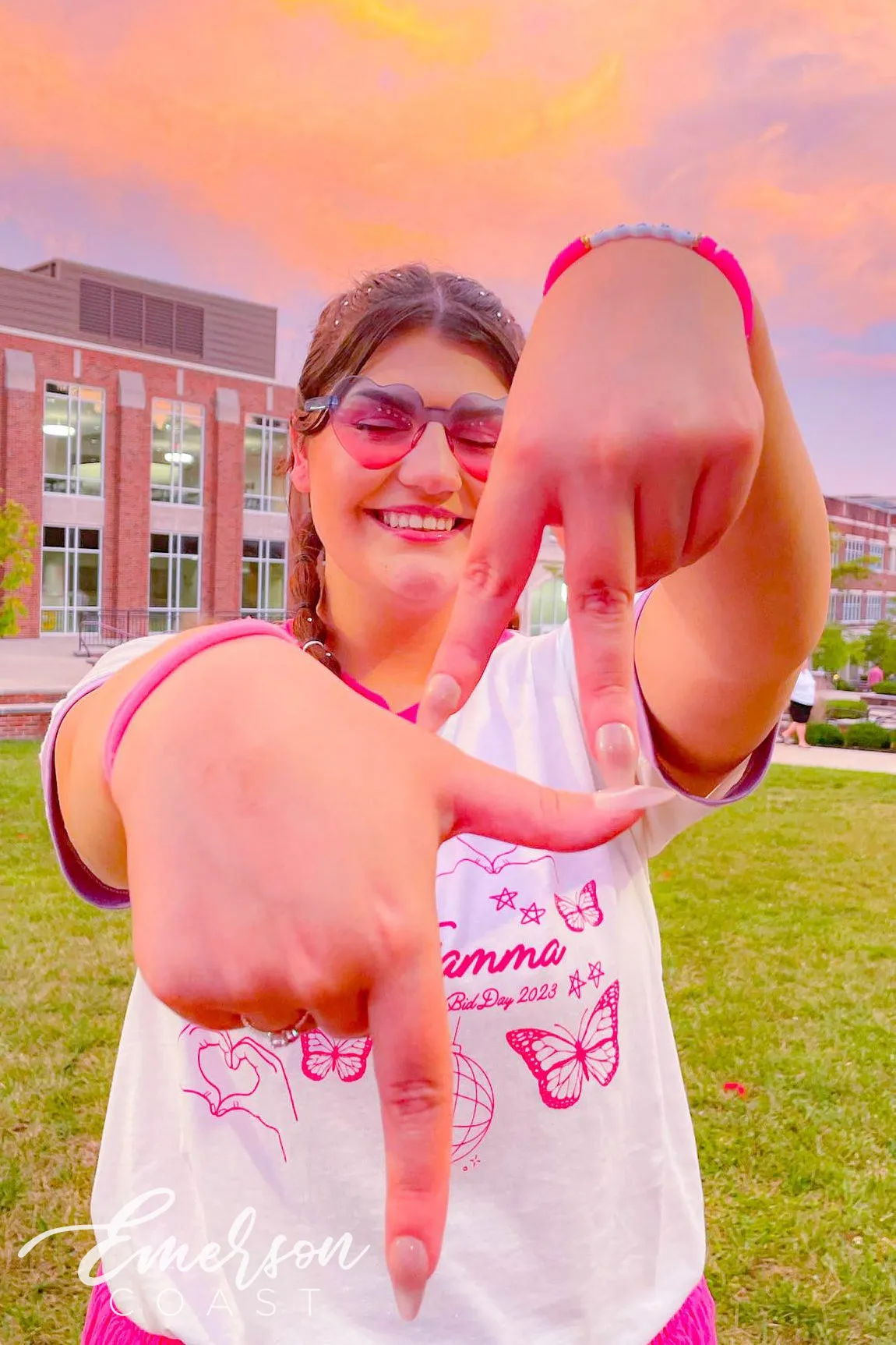 Delta Gamma Lover Bid Day Colorblock Ringer