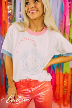 Delta Gamma Philanthropy Do Good Smiley Face Colorblock Ringer