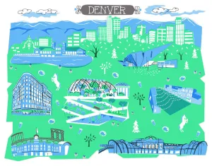 Denver Wall Art-Custom City Print
