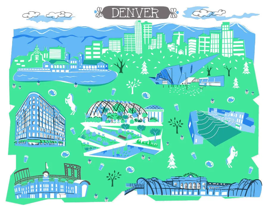Denver Wall Art-Custom City Print