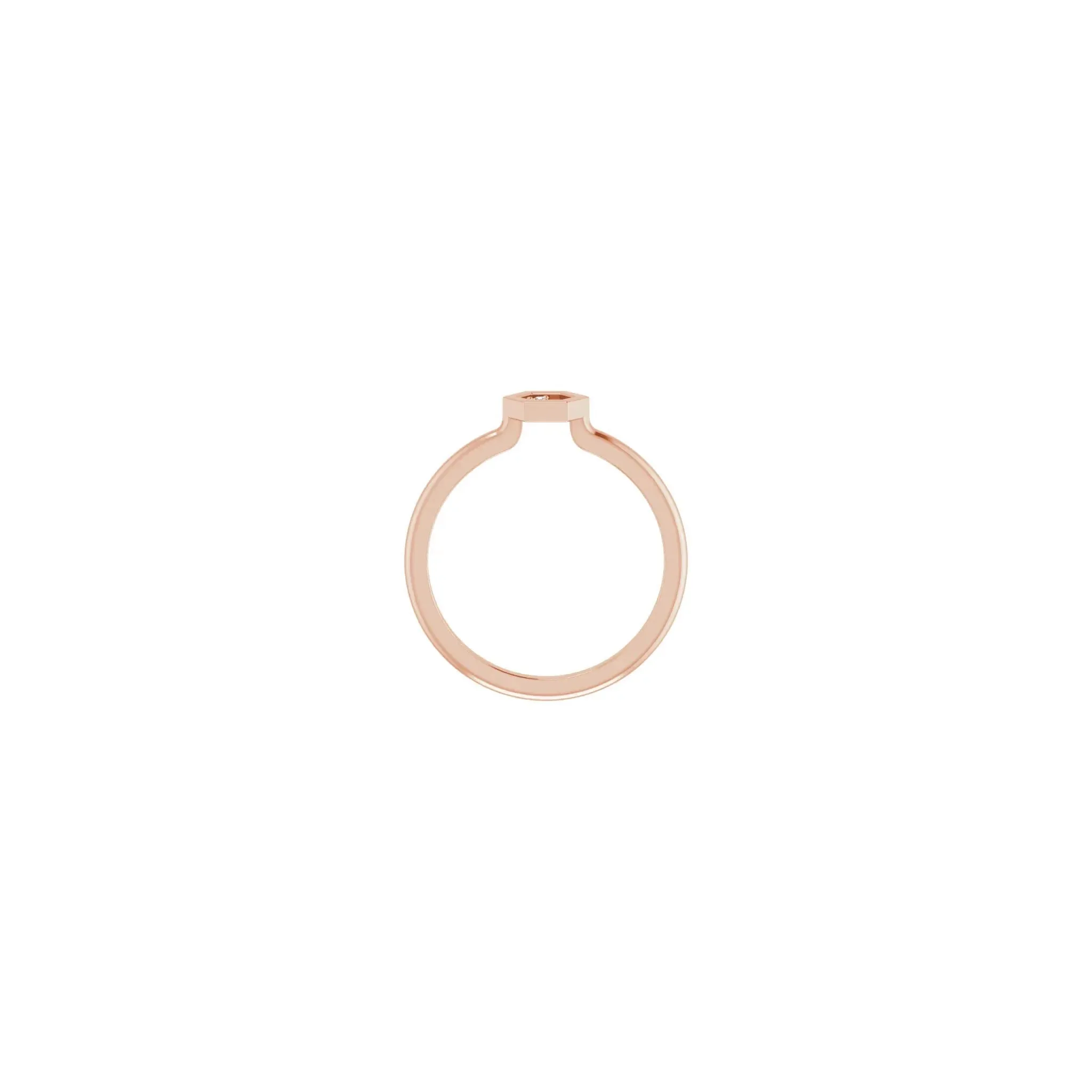 Diamond Honeycomb Stackable Solitaire Ring