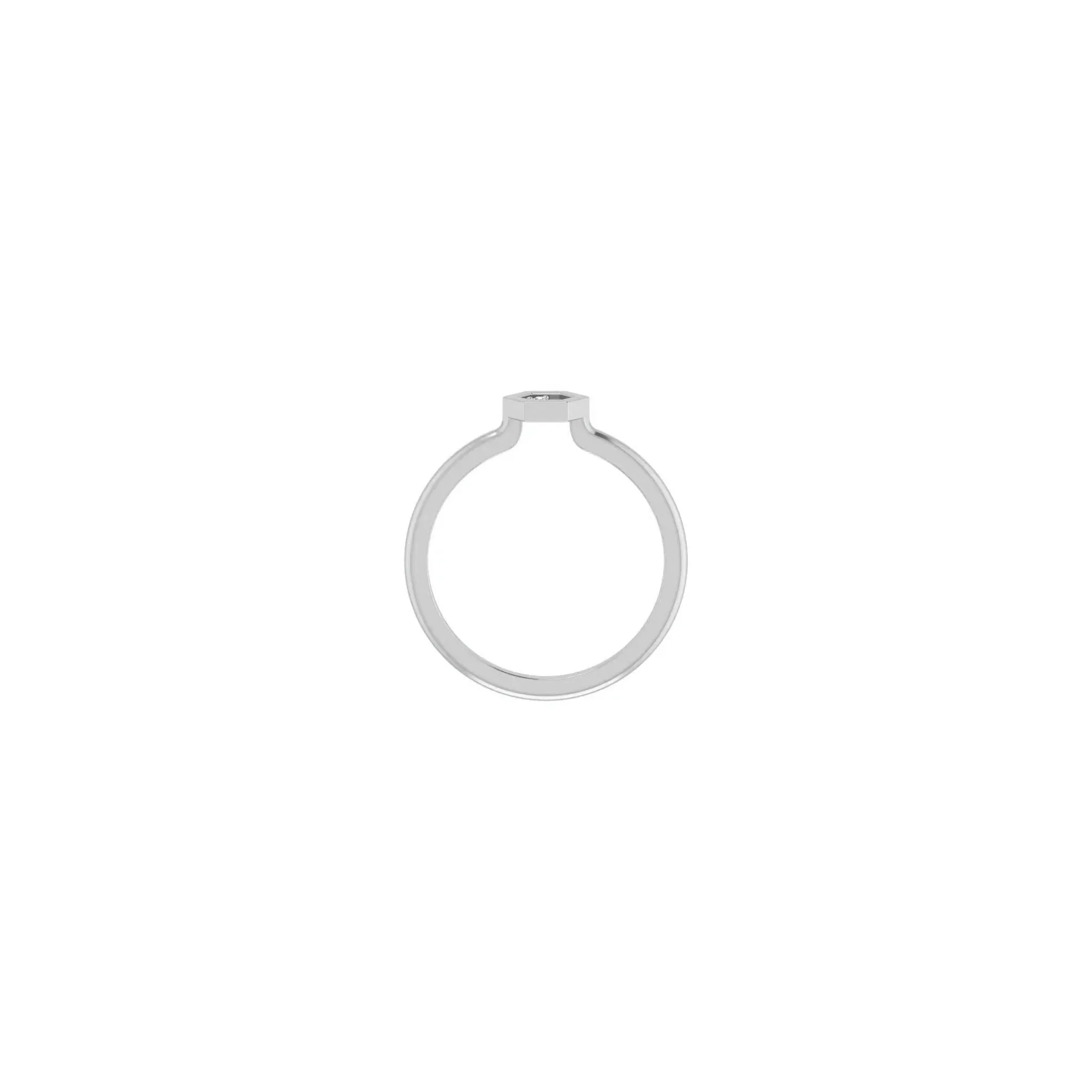 Diamond Honeycomb Stackable Solitaire Ring