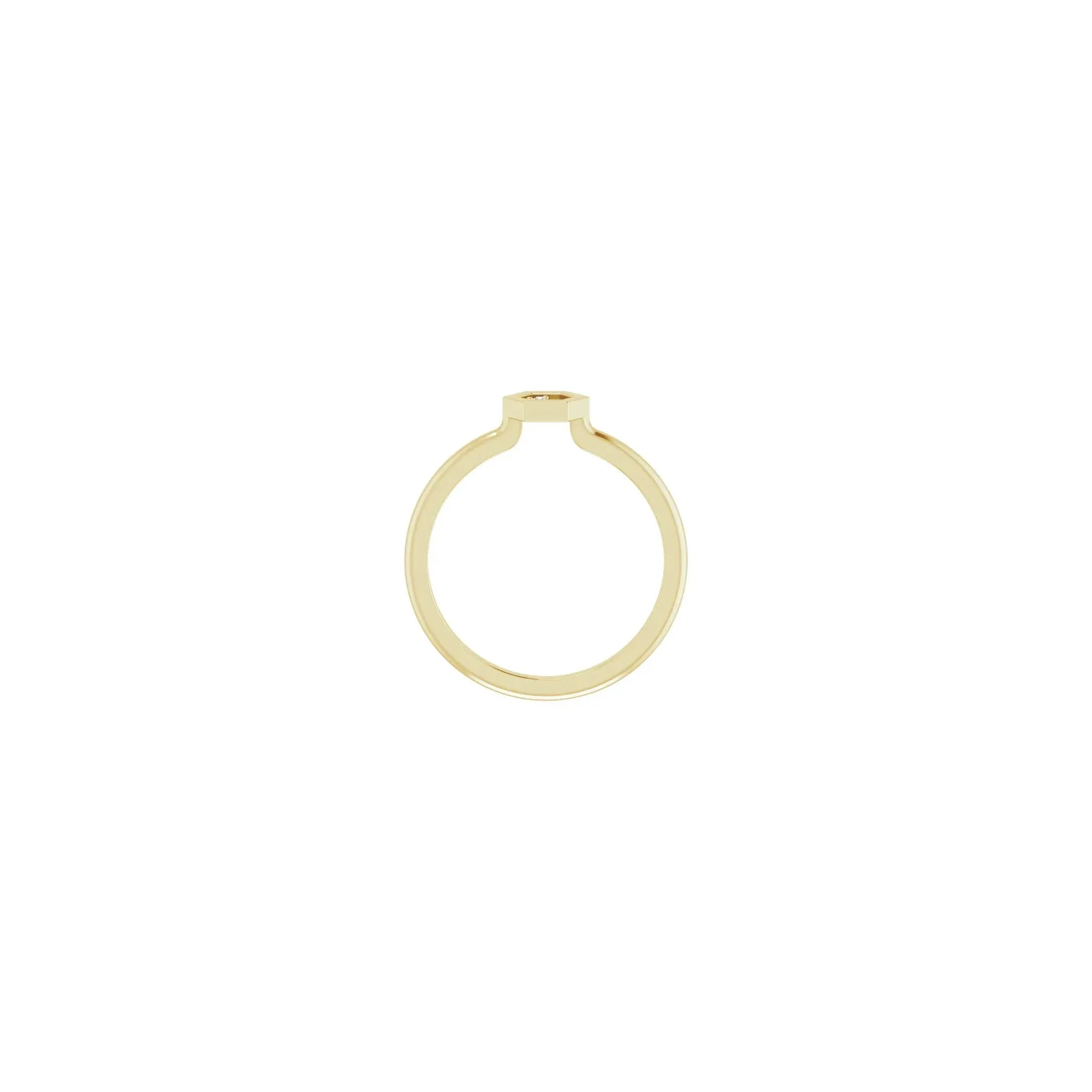 Diamond Honeycomb Stackable Solitaire Ring