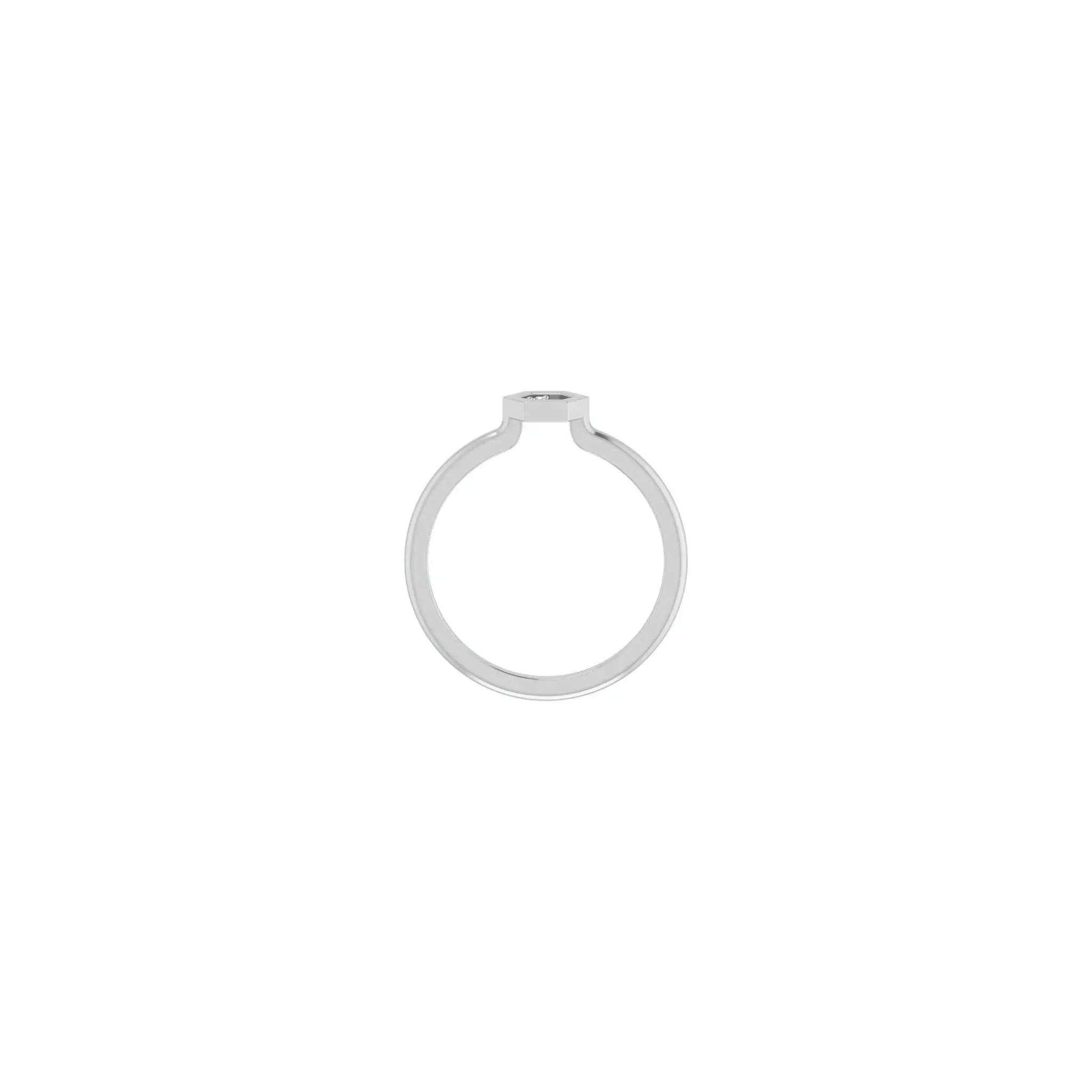 Diamond Honeycomb Stackable Solitaire Ring