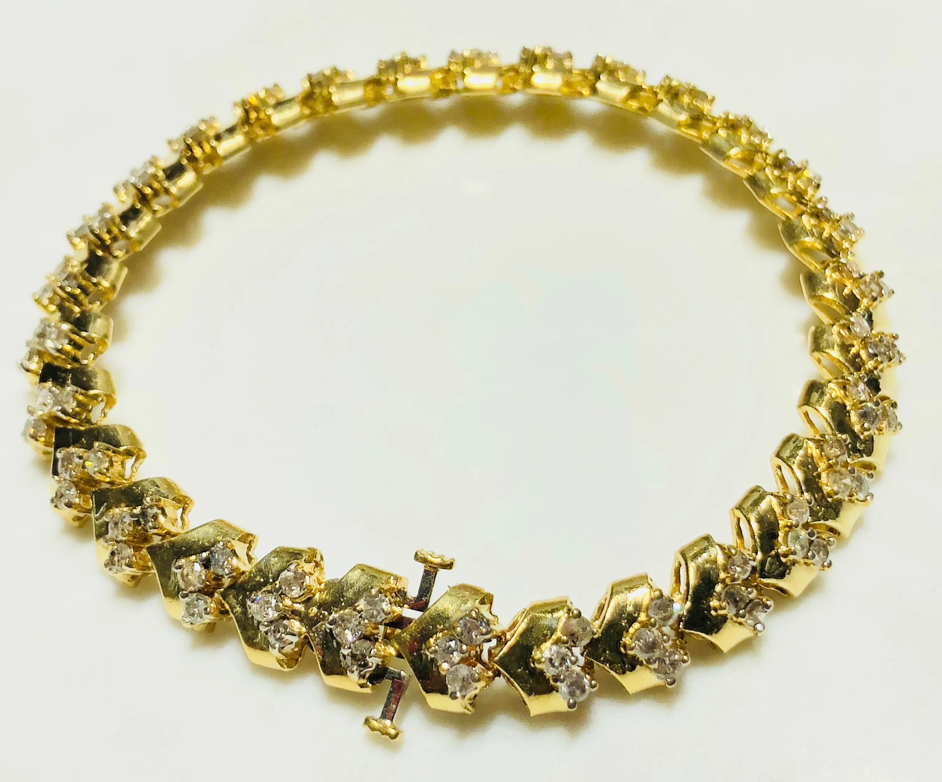 Diamond Tennis Bracelet (Franco Link) (14K)