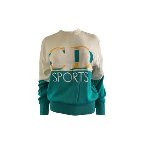Dior Sport Turquoise Colorblock Logo Sweatshirt