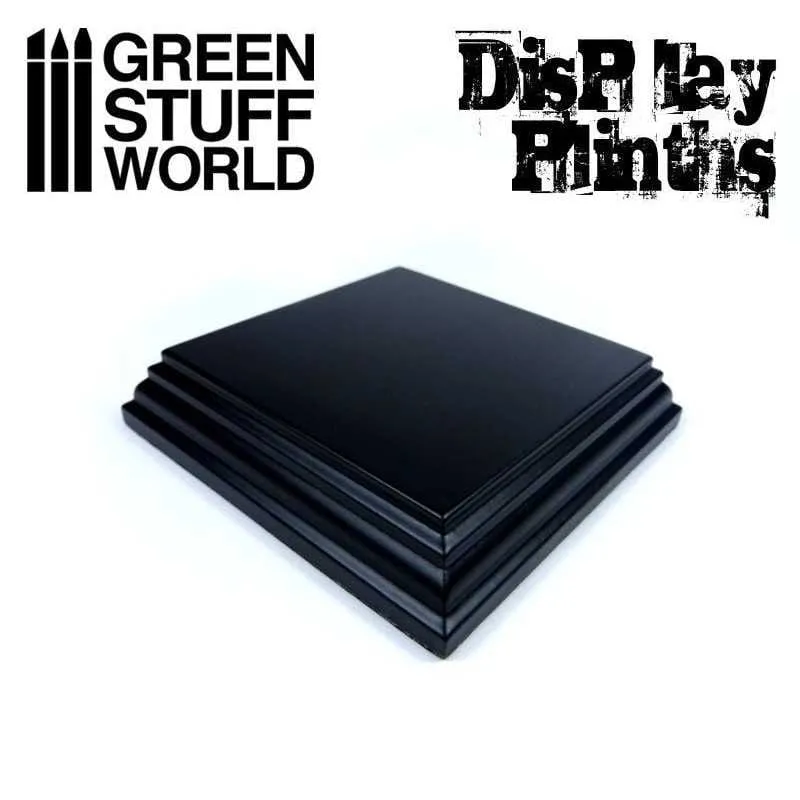 Display Plinths - Flat Square - Black - 8x8cm DISCOUNTED