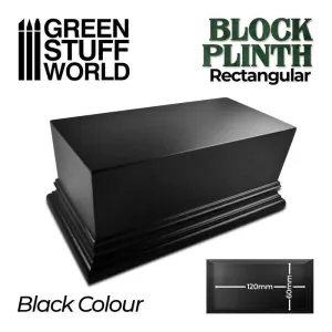Display Plinths - Rectangular Top - Black - 12x6cm DISCOUNTED