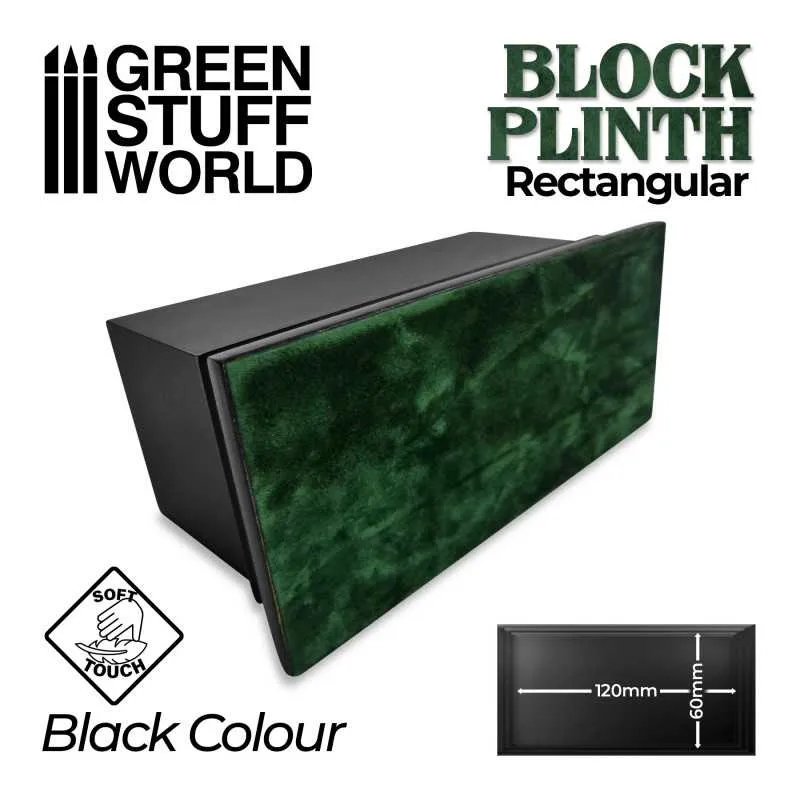Display Plinths - Rectangular Top - Black - 12x6cm DISCOUNTED