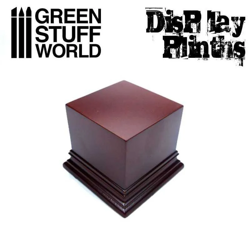 Display Plinths - Square Top - Hazelnut Brown - 6x6cm DISCOUNTED