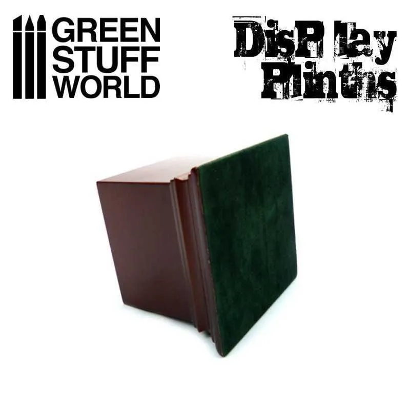 Display Plinths - Square Top - Hazelnut Brown - 6x6cm DISCOUNTED