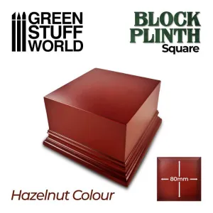 Display Plinths - Square Top - Hazelnut Brown - 8x8cm DISCOUNTED