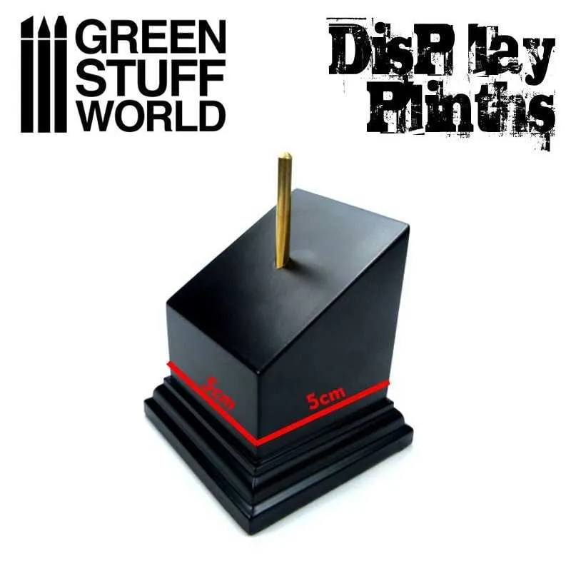 Display Plinths - Tapered Square Bust - Black - 5x5cm DISCOUNTED