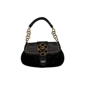 Dolce & Gabbana Black Suede Chain Mini Bag